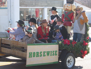 horsewise at holiday parade